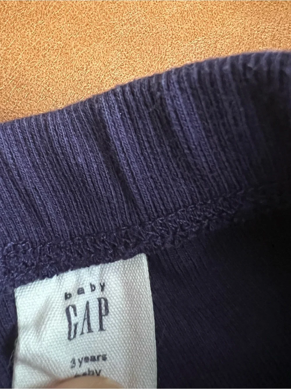 Baby Gap Girls Sz 3Y Blue Ribbed Pull-On Flare Leggings Pants Stars print